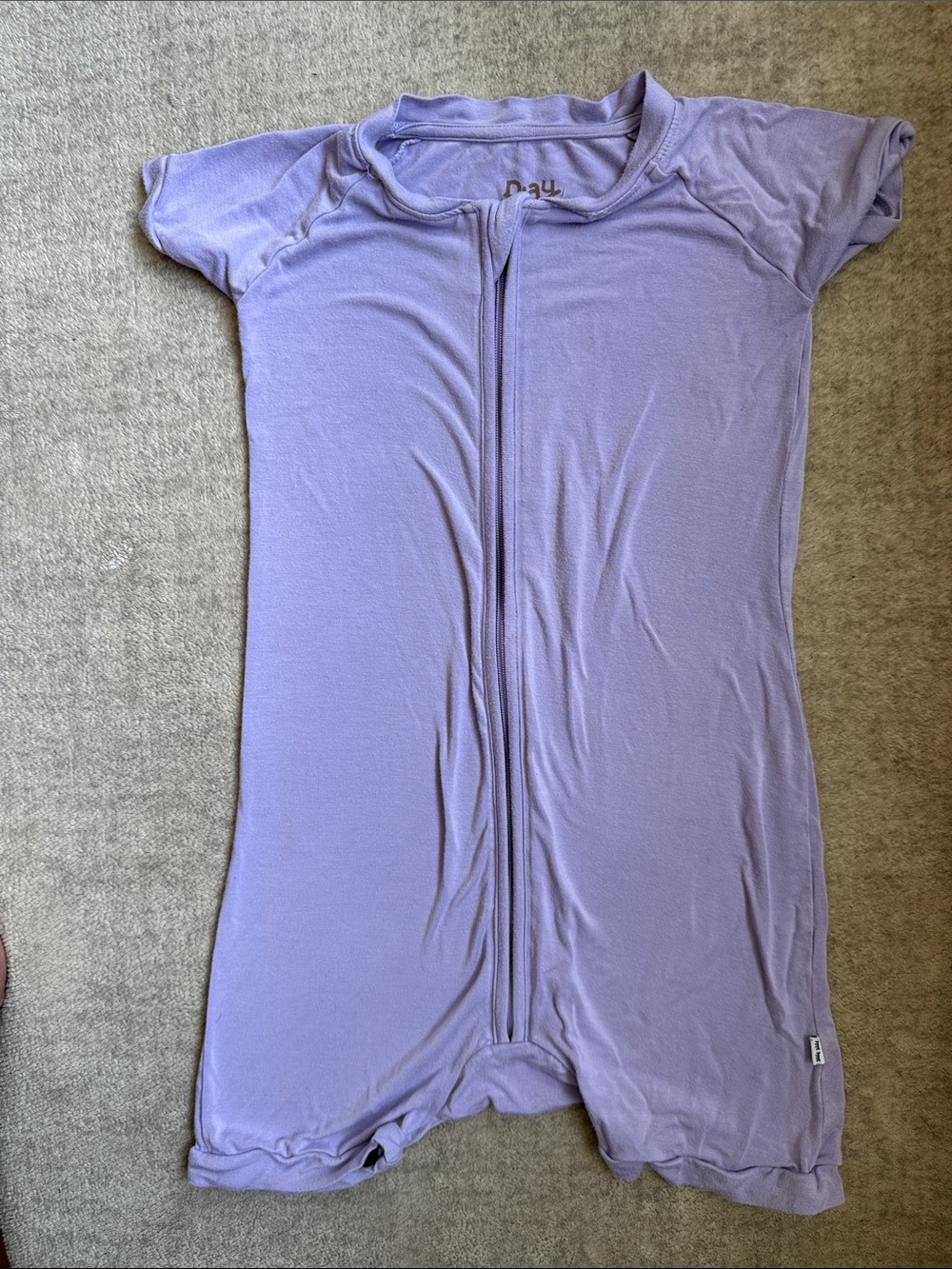 Purple Baby One-Piece Zipper Romper by Little Sleepies